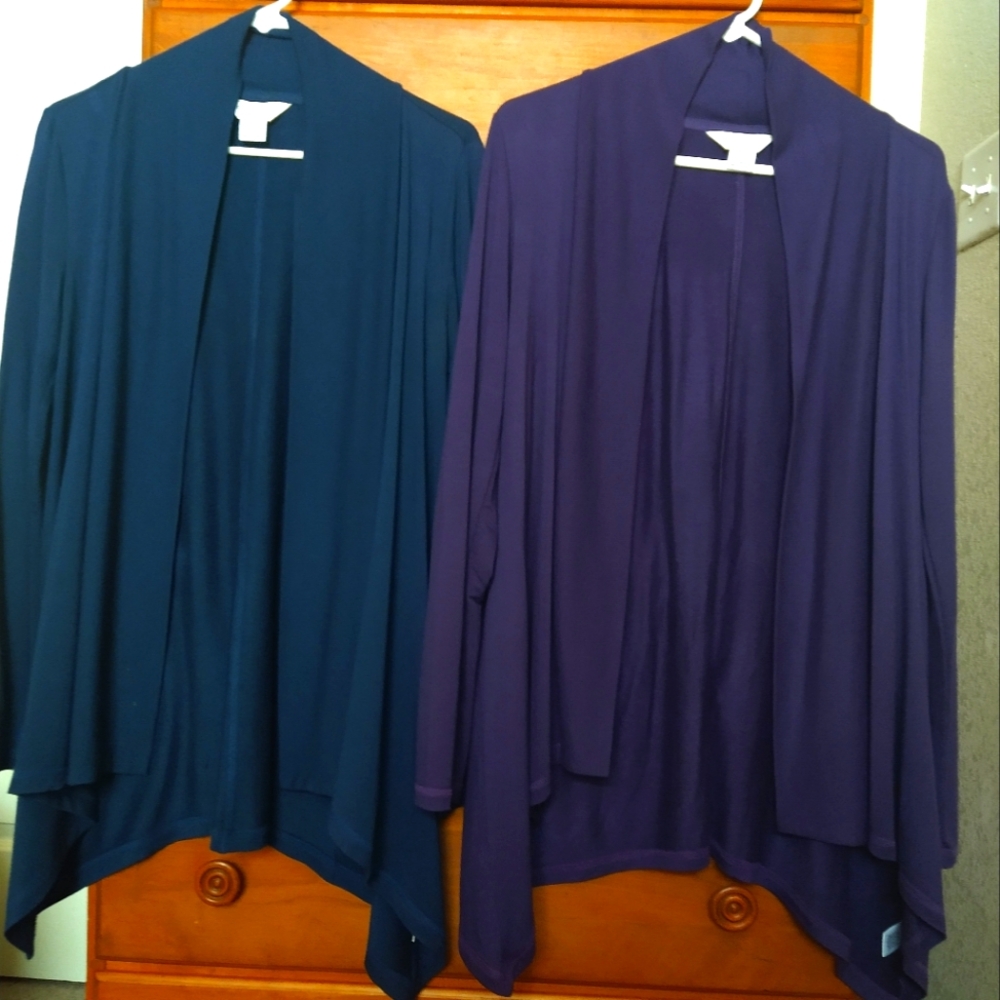 Bundle: Navy and purple Liz Claiborne cardigans